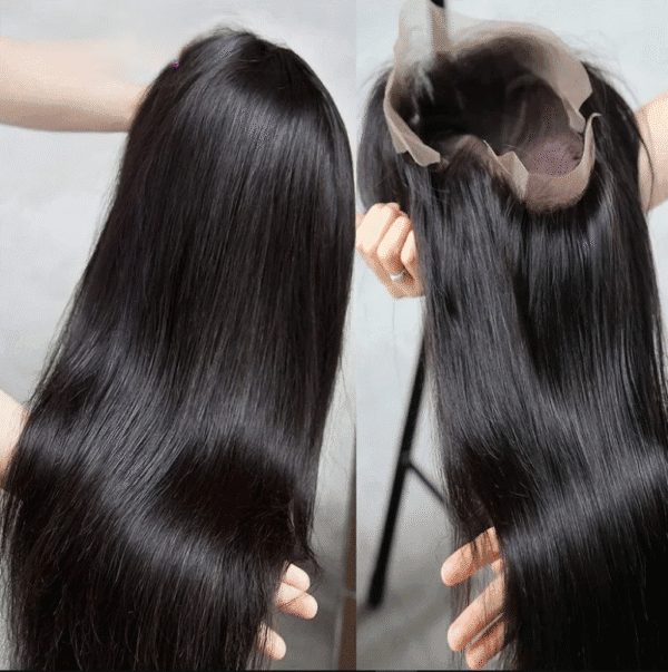Peluca- cabello 100% humano con encaje frontal transparente - Imagen 2